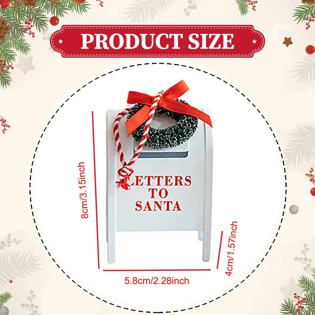 Christmas Letter to Santa Mail Box Ornament