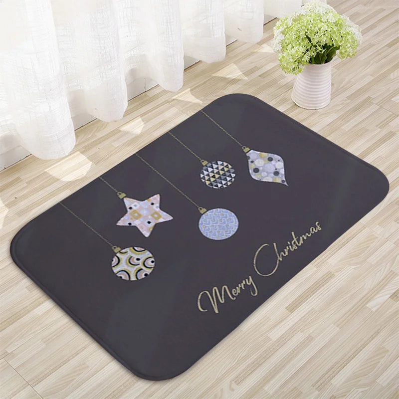 Christmas Door Mat Santa Claus Carpet Merry