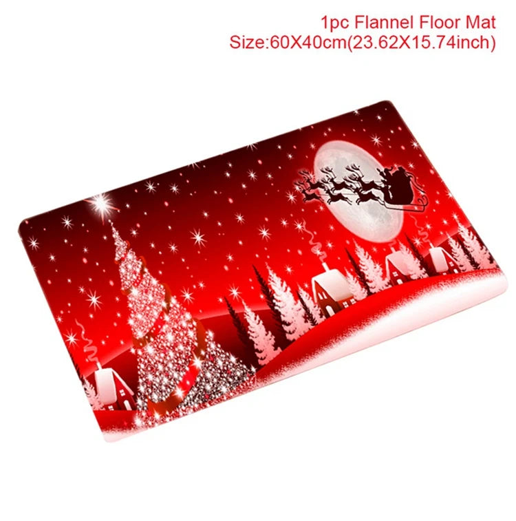 Christmas Door Mat Santa Claus Carpet Merry