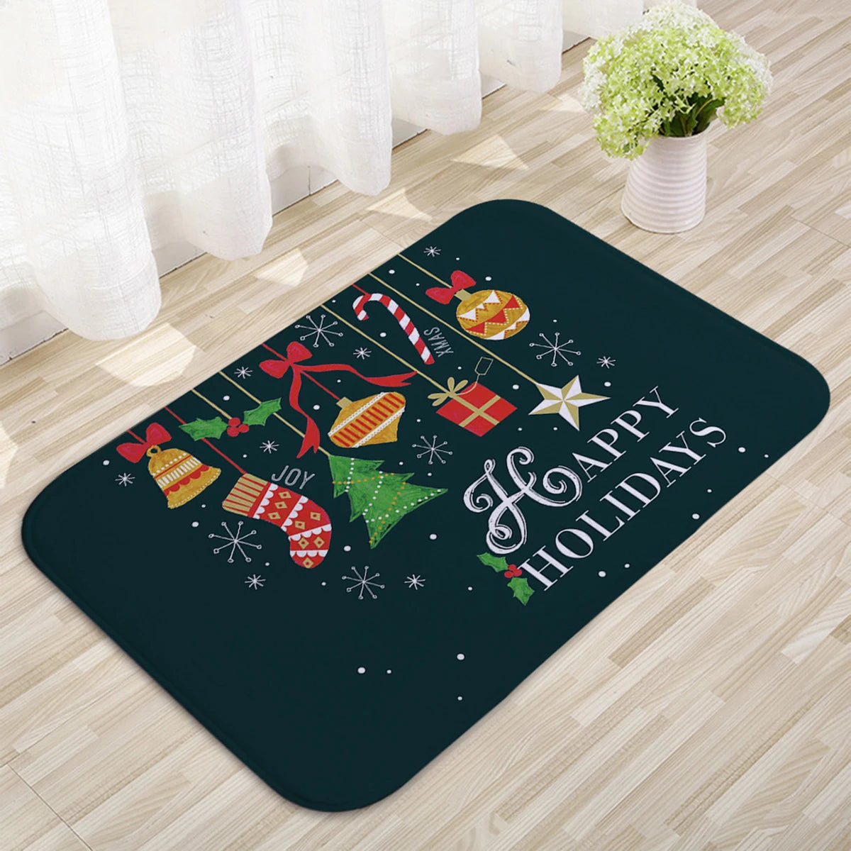 Christmas Door Mat Santa Claus Carpet Merry