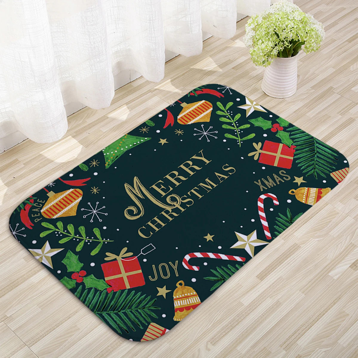 Christmas Door Mat Santa Claus Carpet Merry