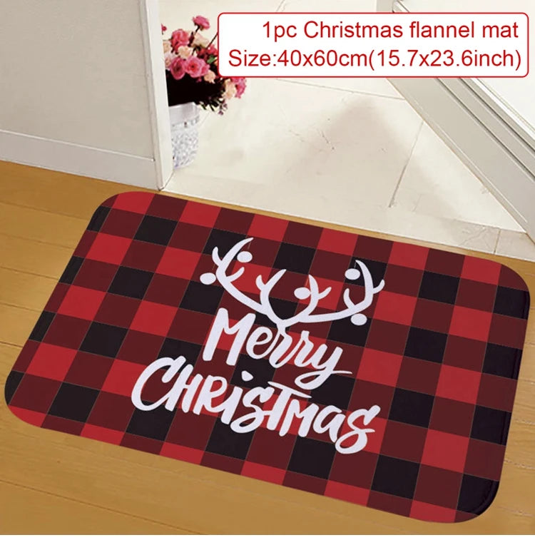 Christmas Door Mat Santa Claus Carpet Merry