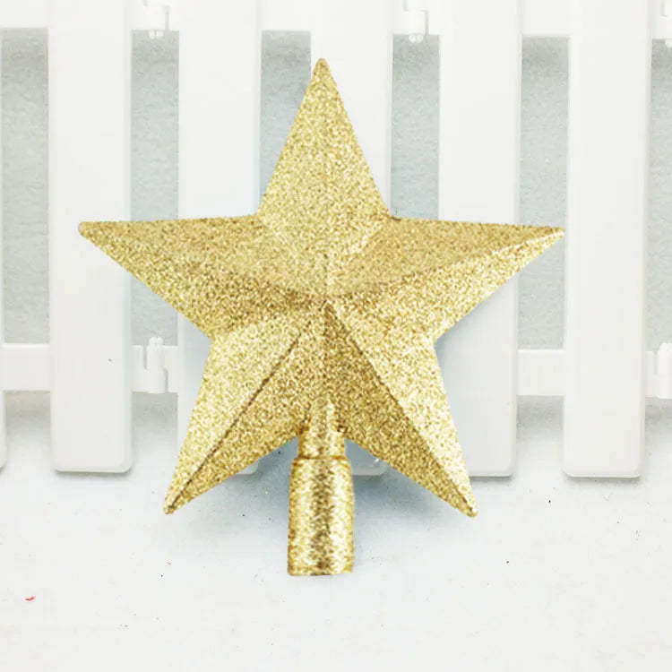 Christmas Tree Top Star Merry Shiny Gold