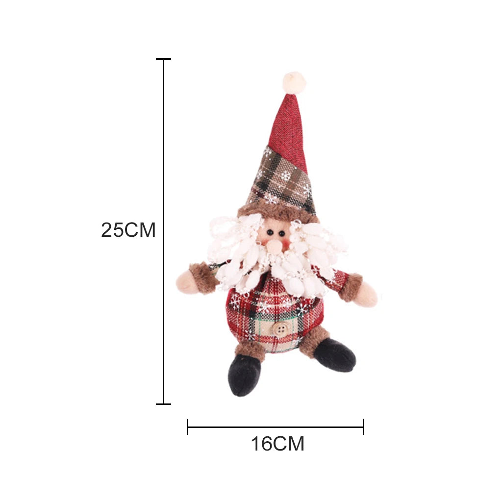 Christmas Dolls Tree Standing Santa, Snowman Reindeer