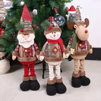 Christmas Dolls Tree Standing Santa, Snowman Reindeer