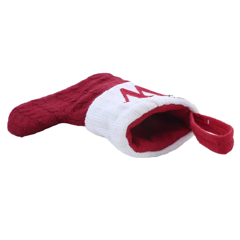 Knit Snowflake Christmas Stockings