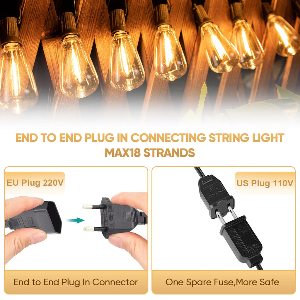 Connectable Shatterproof Holiday Bulbs