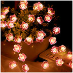Blush Holiday Blossom String Lights