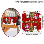Christmas Santa Clause & Snowman Mailbox Cover