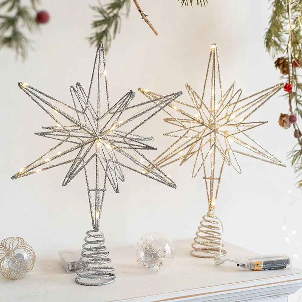 Christmas Tree Toppers Star Ornaments Festival