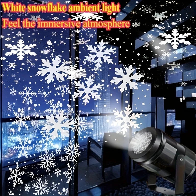 LED Snowflake Projector Light