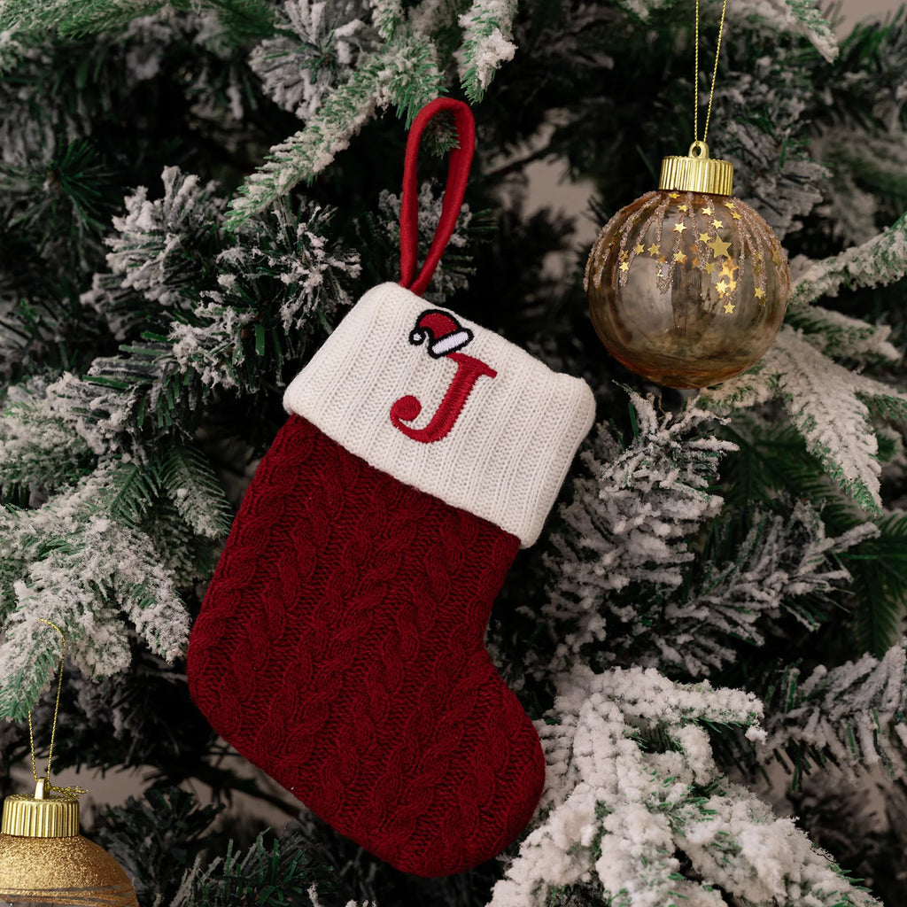 Monogram Christmas Knit Stockings