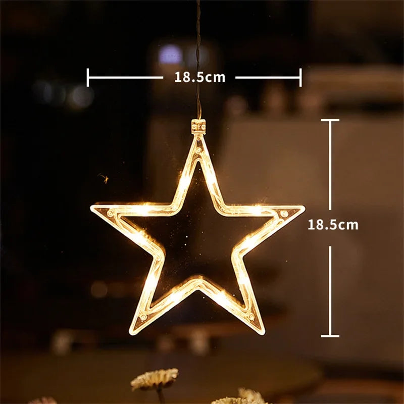 Christmas Snowflake Santa Hanging Battery operated Ornaments