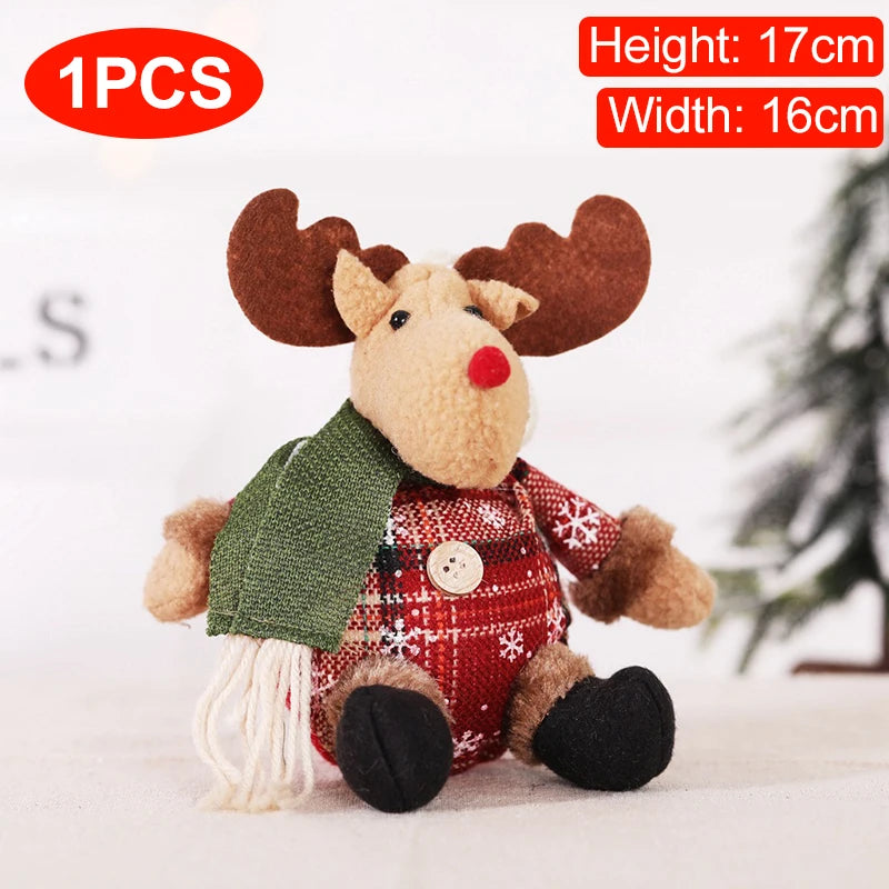 Christmas Dolls Tree Standing Santa, Snowman Reindeer