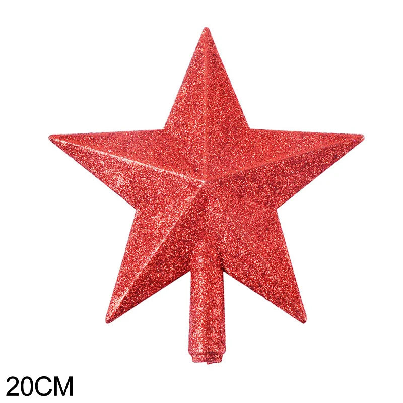 Christmas Tree Top Star Merry Shiny Gold