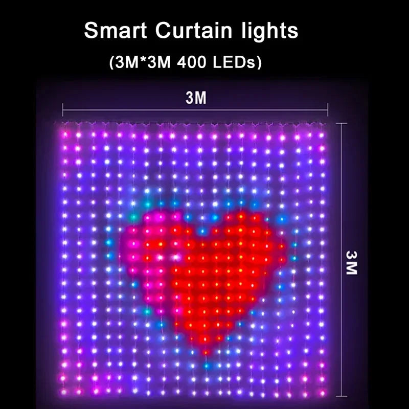 Smart Music Sync Curtain Lights