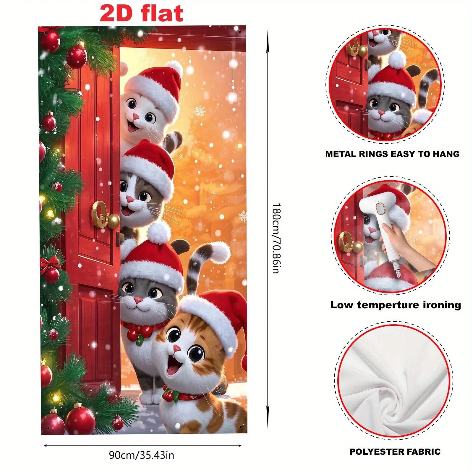 Christmas Cats Door Banner