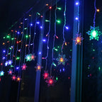 Christmas Snowflakes Flashing Curtain Holiday