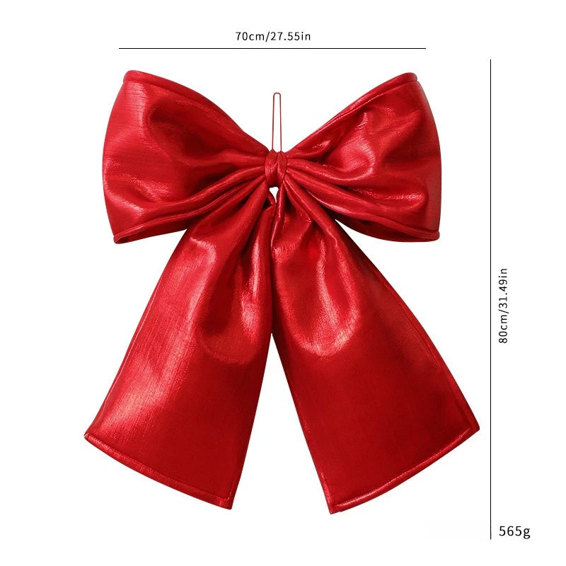 Christmas Bow Red Velvet Tree Toppers Ornament