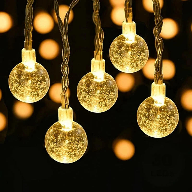 Crystal Ball Christmas String Lights