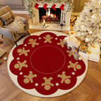 Christmas Tree Bow Round Rug