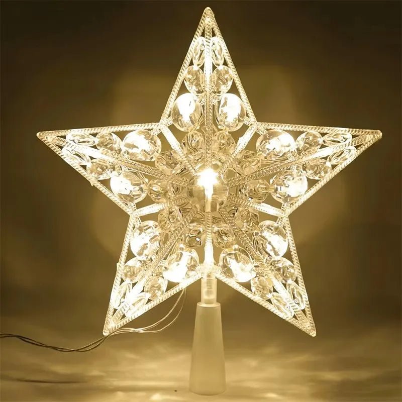 Christmas Glowing Tree Topper Five pointed Star