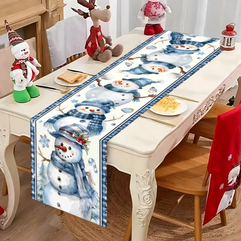Santa Claus Christmas Table Runner Flag Noel