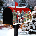 Christmas Santa Clause & Snowman Mailbox Cover