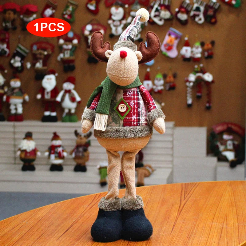 Christmas Dolls Tree Standing Santa, Snowman Reindeer