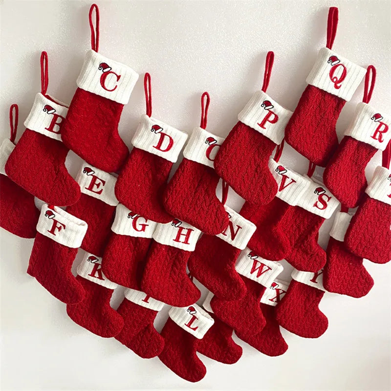 Knit Snowflake Christmas Stockings