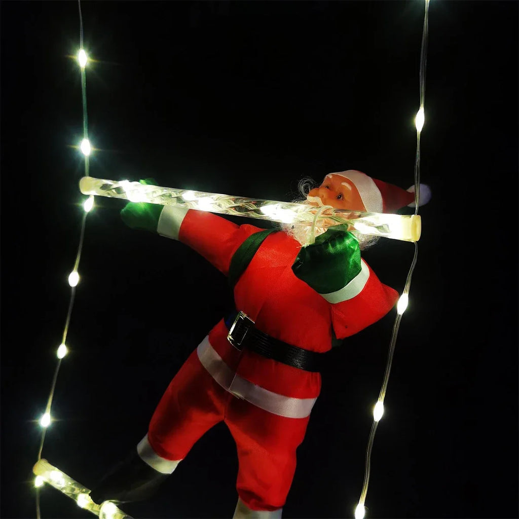Santa Claus Climbing Ladder Outdoor Christmas Decoration