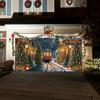 Christmas Express Train Garage Door Banner
