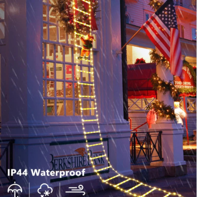 Christmas LED Santa Claus Climbing Ladder Light