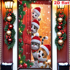 Christmas Cats Door Banner