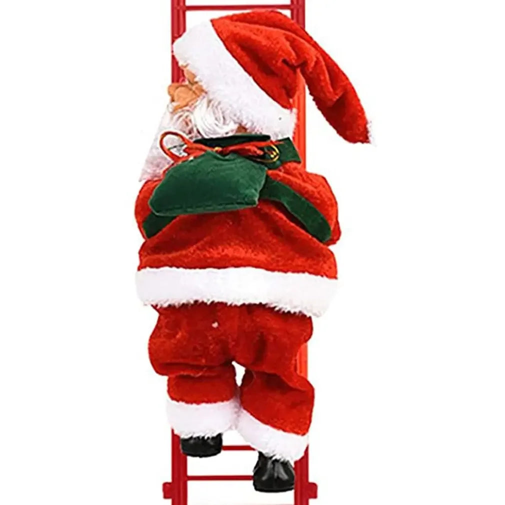Electric Climbing Ladder Santa Claus Music Doll