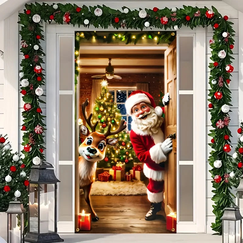 Christmas Cats Door Banner