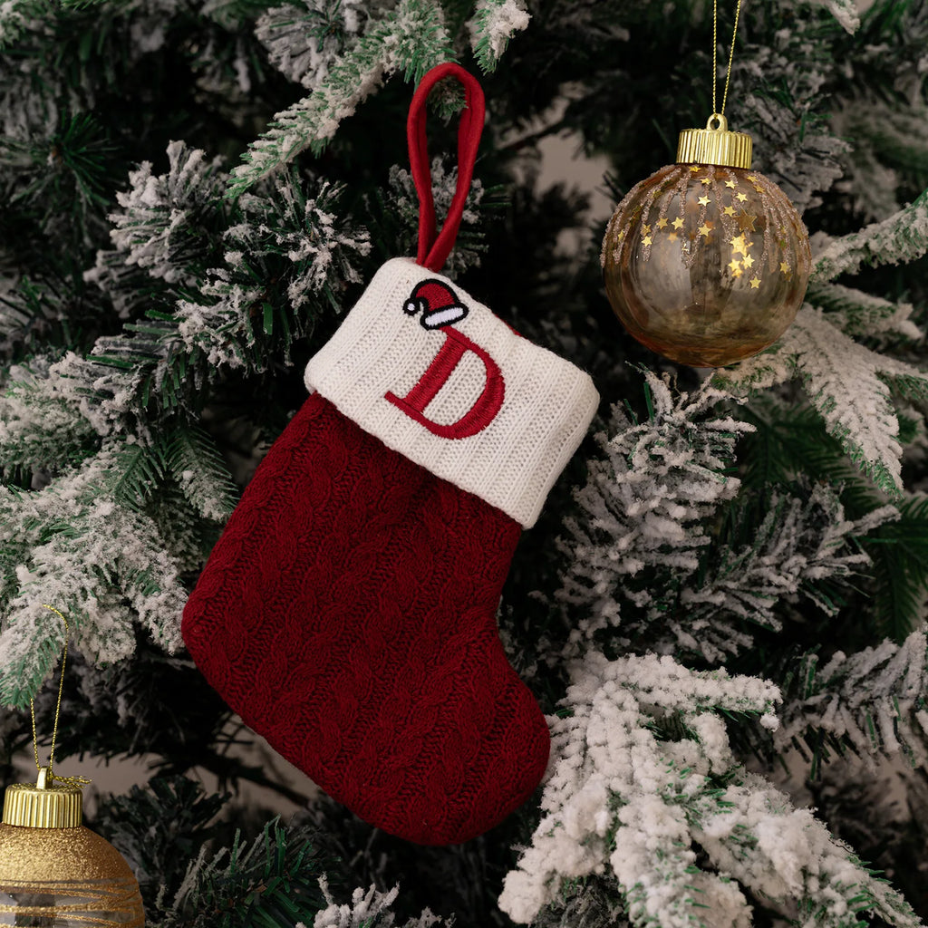 Monogram Christmas Knit Stockings