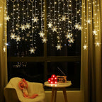 Christmas Snowflakes Flashing Curtain Holiday