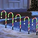 Solar Candy Cane Pathway Lights