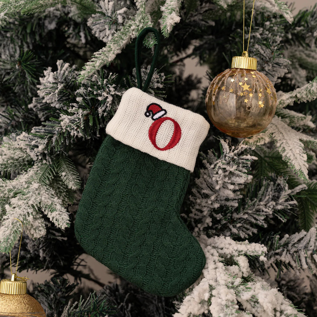 Monogram Christmas Knit Stockings
