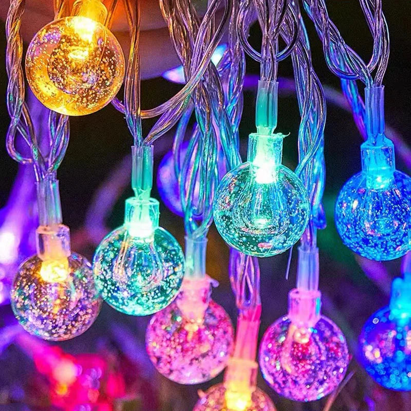 Crystal Ball Christmas String Lights