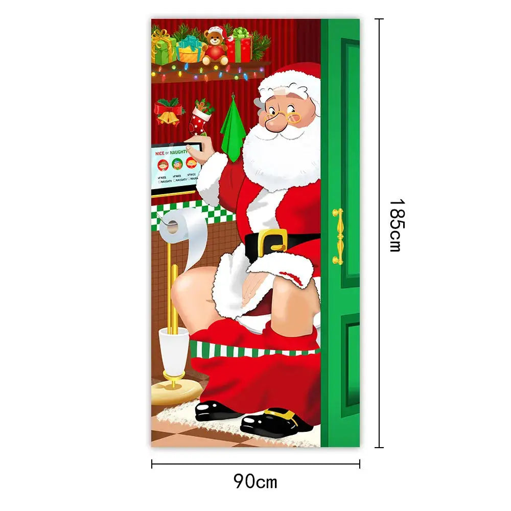 Santa Claus Christmas Tree Door Banner