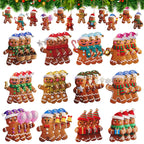 Christmas Gingerbread Man Ornaments Tree Wooden Hanging