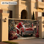 Christmas Santa Clause Mechanic Garage Door Banner