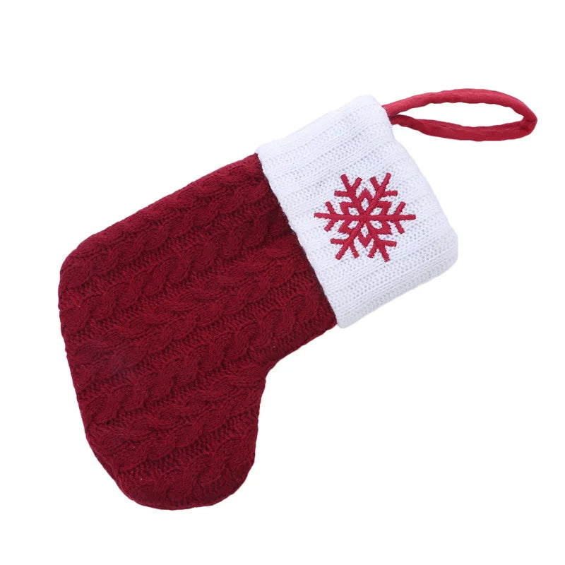 Knit Snowflake Christmas Stockings