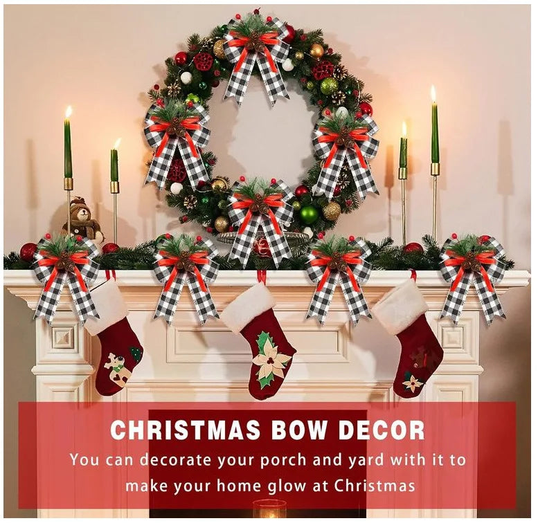 Pack Large Christmas Tree Topper Bow DIY