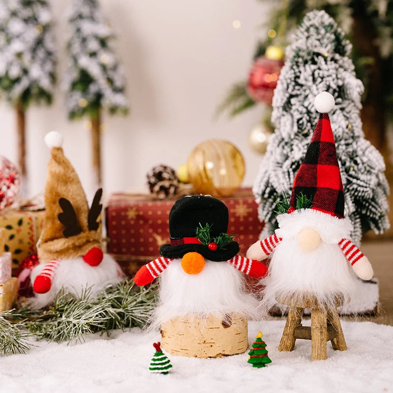 Christmas Doll Pendant Tree Ornaments Santa Gnome