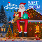 Inflatable Santa and Reindeer Yard Decor