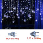 Christmas Snowflakes Flashing Curtain Holiday