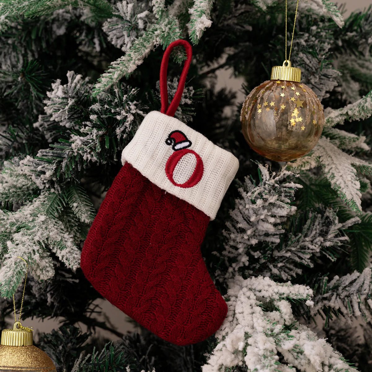 Monogram Christmas Knit Stockings